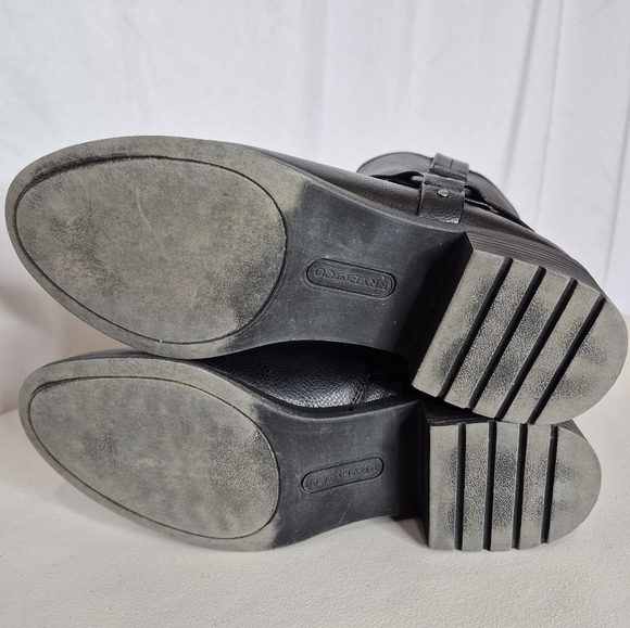 Frye and Co. Elodie Black Faux Leather Side Zip Combat / Moto Boot - Size 8 - Picture 13 of 15